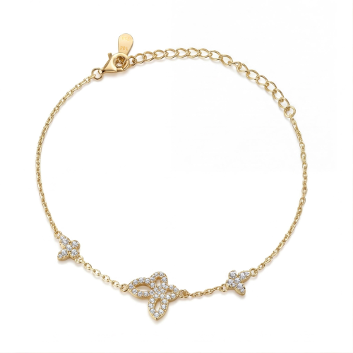 Orchidea - Armbånd med moissanite i marquiseslibning og blomstermotiver