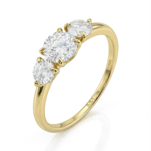 Aventine - Ring med tre moissanitesten