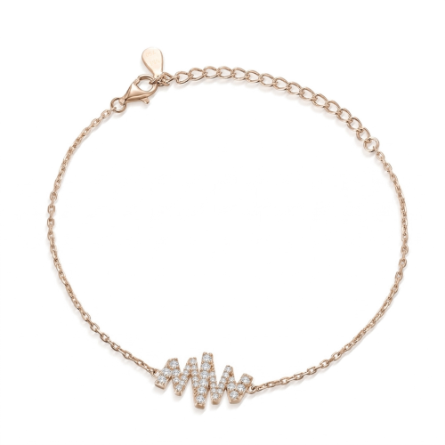 Spiralux - Justerbart moissanitearmbånd med pavéfattet symbolmotiv