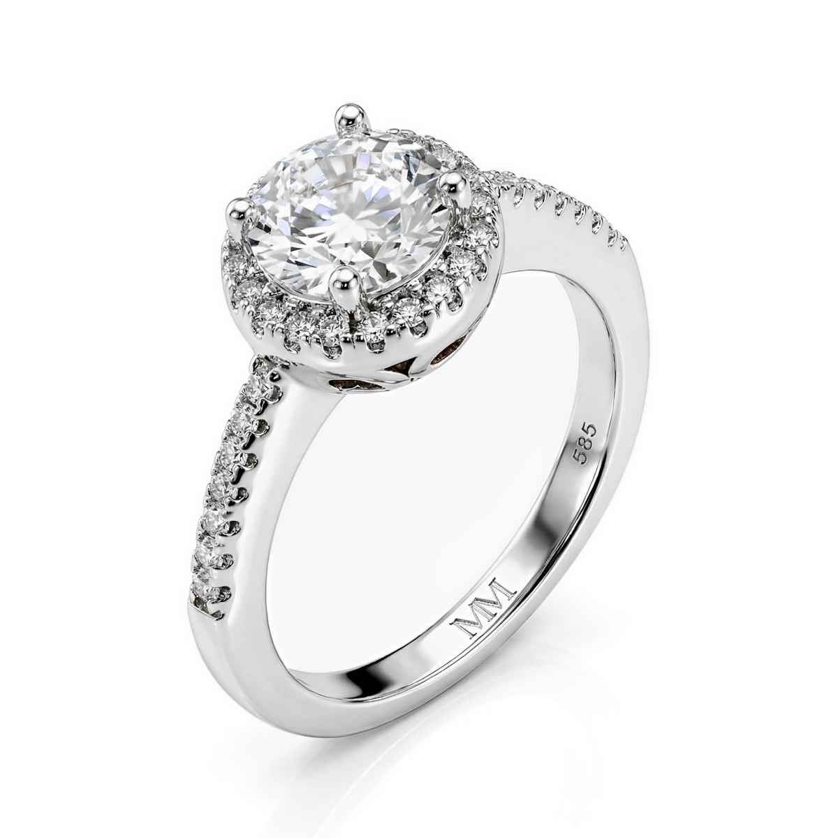 Seraphina - Forlovelsesring med moissanite og halo | My Moissanite