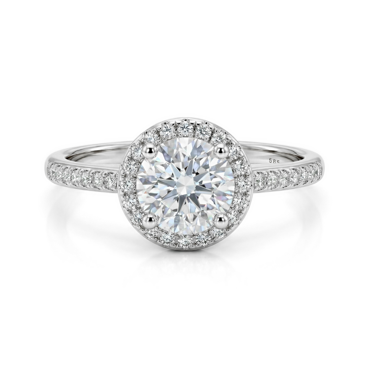 Seraphina - Forlovelsesring med moissanite og halo | My Moissanite