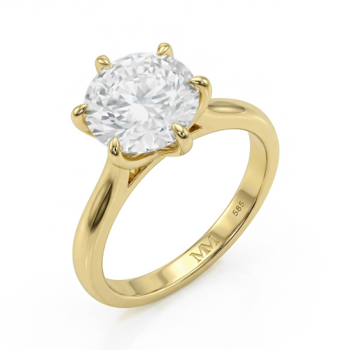 Circlique - Solitairering med moissanite til forlovelse