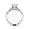 Poirine - Ring med dråbeformet moissanite, skjult halo og pavéfattede accentsten