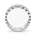Cresta - Bred pavéfattet forlovelsesring med moissanite