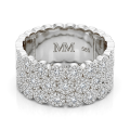 Cresta - Bred pavéfattet forlovelsesring med moissanite