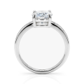 Ophelia - Forlovelsesring med moissanite og pavéfattede sidesten