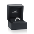 Astral - Moissaniteforlovelsesring med sidesten