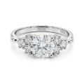 Astral - Moissaniteforlovelsesring med sidesten