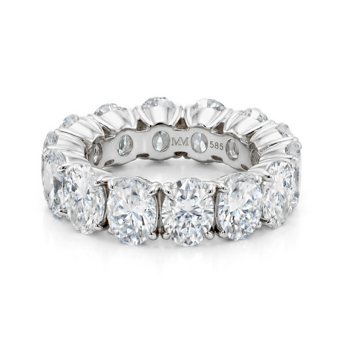 Daphne - Helalliancering med ovalslebet moissanite