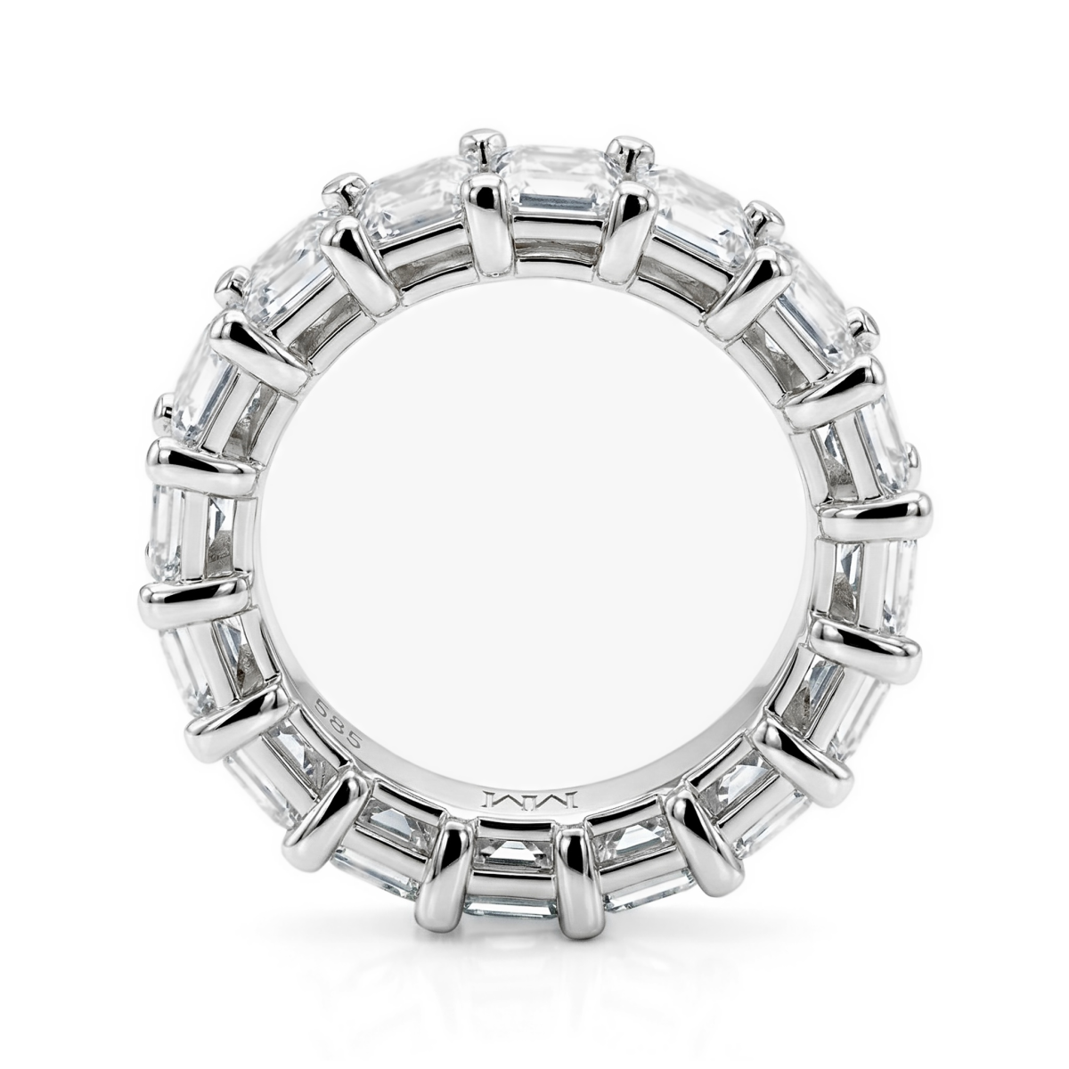 Eterna - Alliancering med moissanite i smaragdslibning