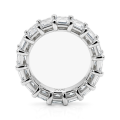 Eterna - Alliancering med moissanite i smaragdslibning