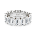 Eterna - Alliancering med moissanite i smaragdslibning