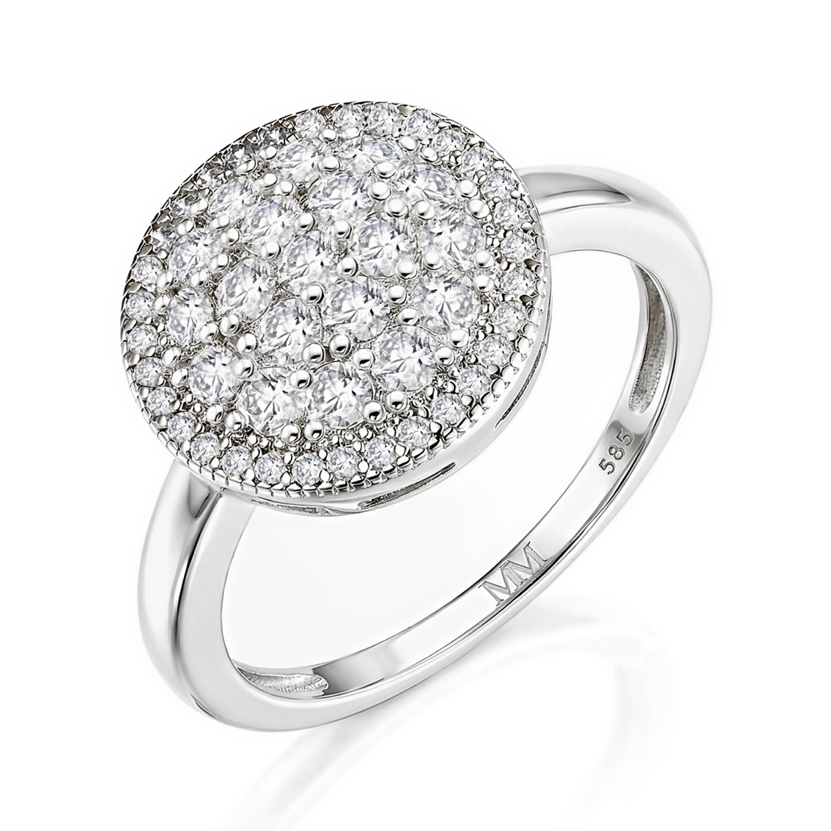 Cirilla - Moissaniteclusterring med pavé