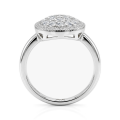 Cirilla - Moissaniteclusterring med pavé