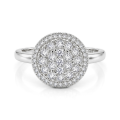 Cirilla - Moissaniteclusterring med pavé
