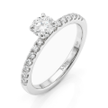 Finesse - Moissaniteforlovelsesring med sidesten