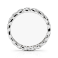 Celestine - Snoet alliancering med moissanite i kassefatning