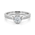 Celeste - Moissaniteforlovelsesring med pavésidesten
