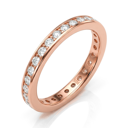 Zenora - Alliancering med moissanite i kanalfatning