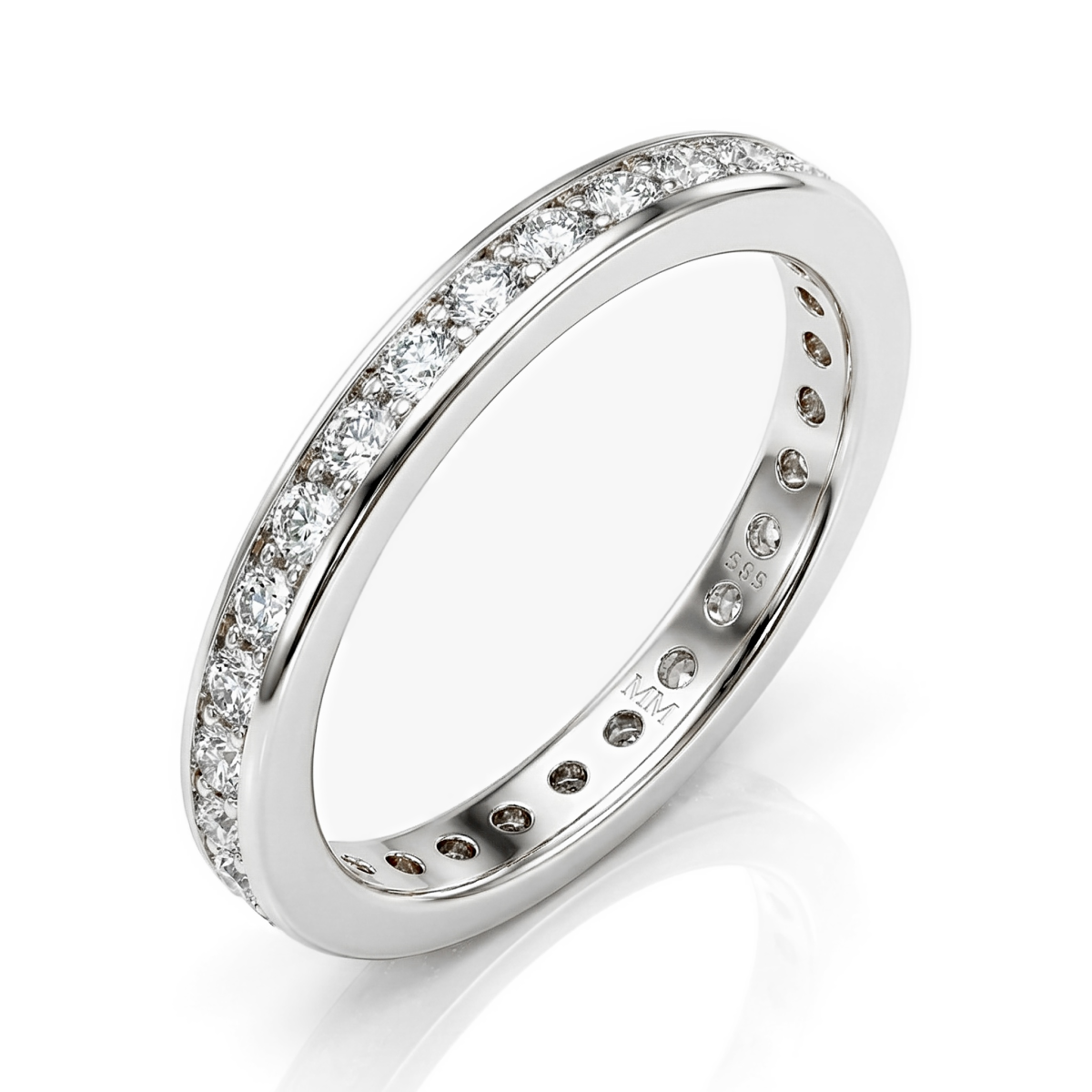 Zenora - Alliancering med moissanite i kanalfatning