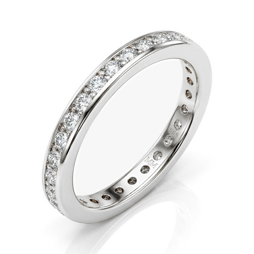 Zenora - Alliancering med moissanite i kanalfatning