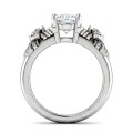 Roselle - Floral forlovelsesring med moissanite og pavéfatning
