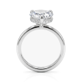 Amorelle - Forlovelsesring med moissanite med hjerteformet slibning og skjult halo