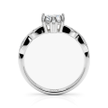 Affection - Forlovelsesring med moissanite i hjerteformet slibning og snoet ringskinne