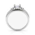 Seraphis - Moissaniteforlovelsesring med sidesten