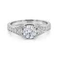 Seraphis - Moissaniteforlovelsesring med sidesten