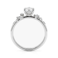 Aurora - Ring med moissanite og minimalistiske sidesten