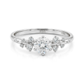 Aurora - Ring med moissanite og minimalistiske sidesten