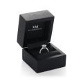 Yulia - Solitairering med moissanite i tulipanfatning