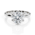 Yulia - Solitairering med moissanite i tulipanfatning