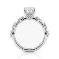Isla - Ring med moissanite i radiantslibning og sidesten