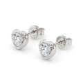 Luster - Hjerteformede ørestikker med moissanite