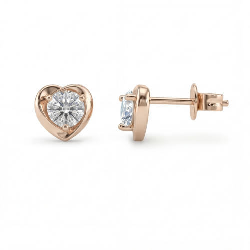 Luster – Hjerteformede moissaniteørestikker