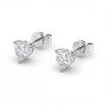 Allure - Moissaniteøreringe med hjerteformet slibning