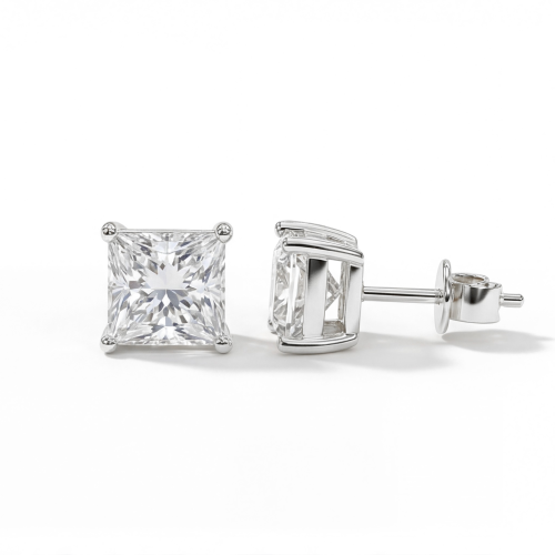 Orion – Ørestikker med moissanite i prinsesseslibning