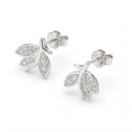 Pavé Leaves - Moissaniteørestikker