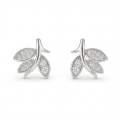 Pavé Leaves - Moissaniteørestikker