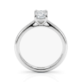 Lustra - Solitairering med moissanite i radiantslibning