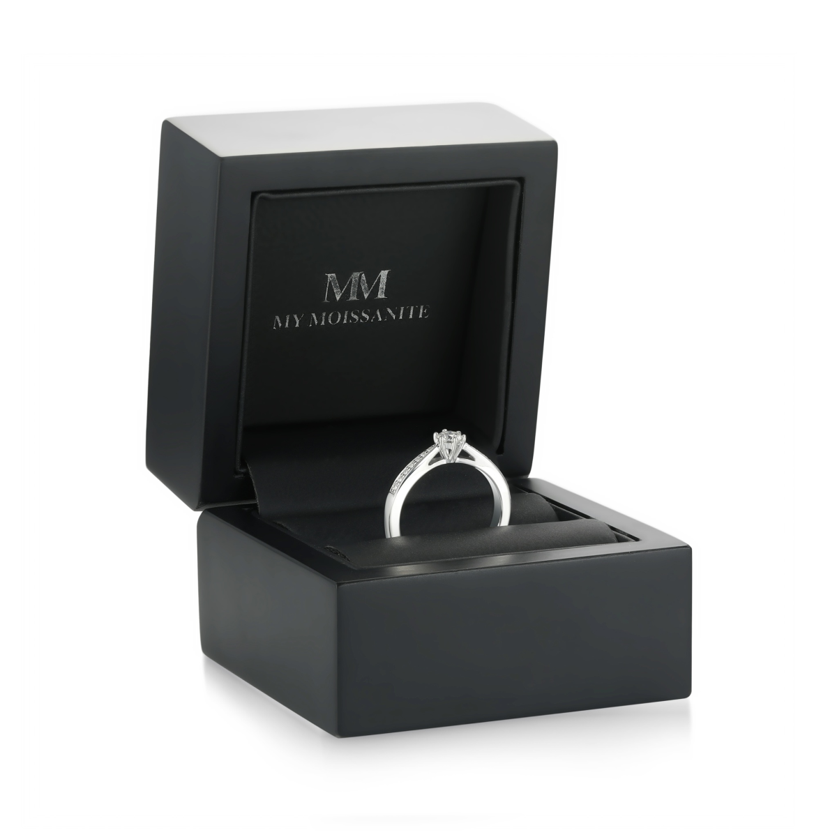 Sophia-ring - Moissaniteforlovelsesring med pavésidesten