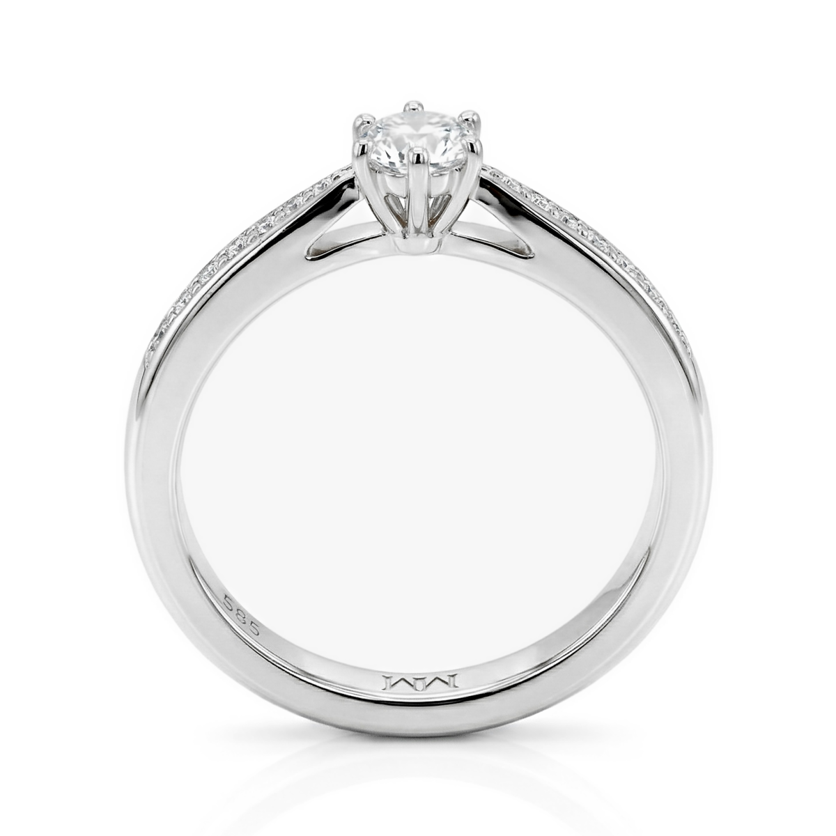 Sophia-ring - Moissaniteforlovelsesring med pavésidesten