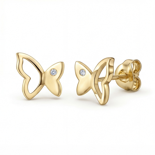 Butterfly Beauty - Moissaniteørestikker