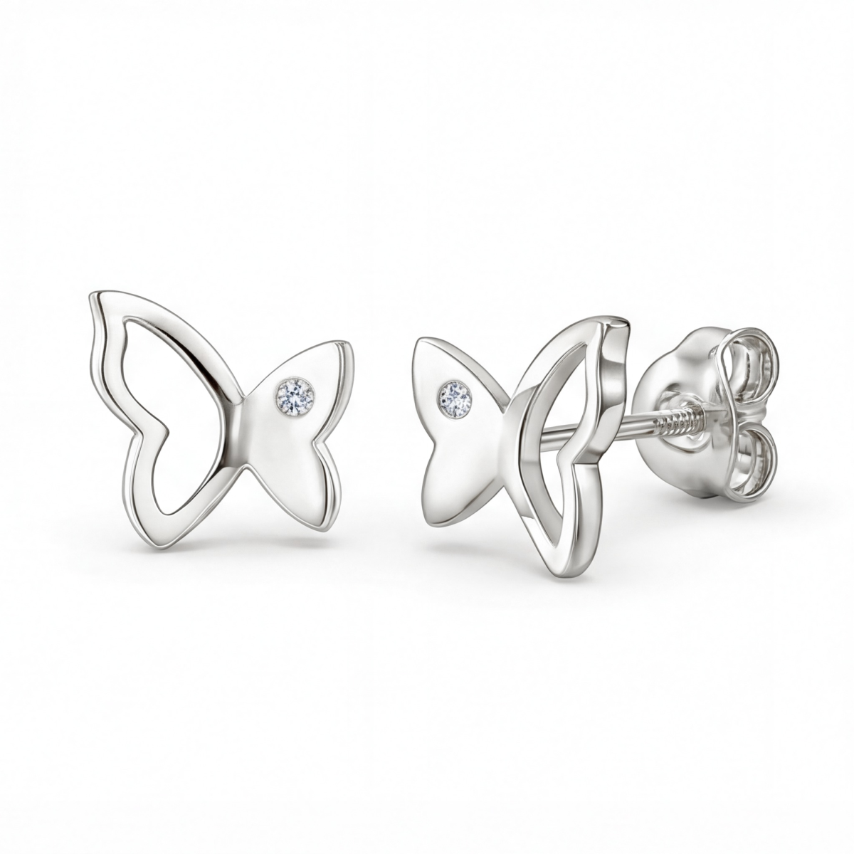 Butterfly Beauty - Moissaniteørestikker