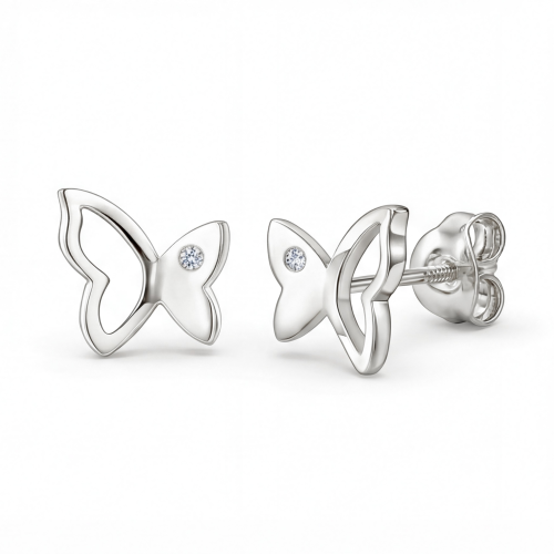 Butterfly Beauty - Moissaniteørestikker