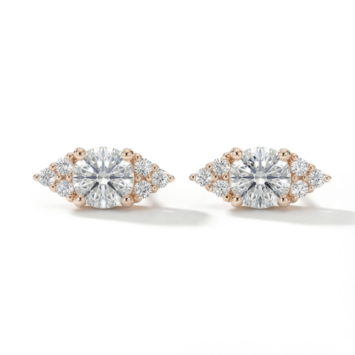 Lustrous - Ørestikker med moissanite