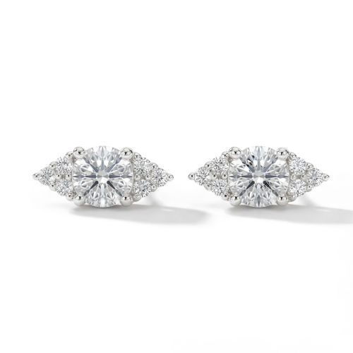 Lustrous - Ørestikker med moissanite