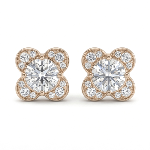 Moissanite Blooms - Moissaniteørestikker